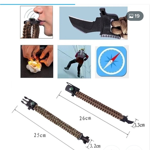 Get it for him Bracelet Multi Functional 1 Camouflage. 1 Blk.1 Blu or 1 Grn - Picture 6 of 10